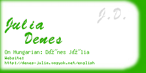 julia denes business card